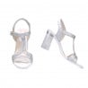 Women sandals 5055 silver pearl