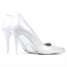 Women stylish, elegant shoes 1246 white pearl