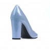 Women stylish, elegant shoes 1261 patent bleu