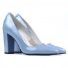 Women stylish, elegant shoes 1261 patent bleu