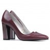 Women stylish, elegant shoes 1261 bordo pearl