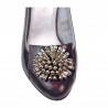Women stylish, elegant shoes 1272 patent bordo