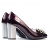 Women stylish, elegant shoes 1272 patent bordo