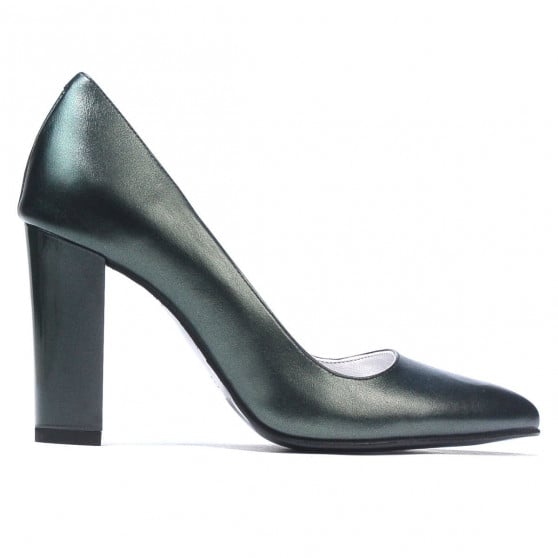 Women stylish, elegant shoes 1261 green pearl