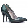 Women stylish, elegant shoes 1241 green pearl