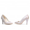 Women stylish, elegant shoes 1234 cappuccino pearl
