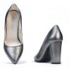 Pantofi eleganti dama 1261 gri metalizat