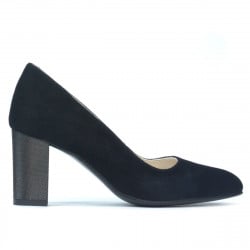 Women stylish, elegant shoes 1273 black antilopa