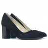 Women stylish, elegant shoes 1273 black antilopa