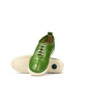Women loafers, moccasins 688 green crud