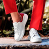 Pantofi sport dama 6008 alb combinat lifestyle