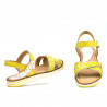 Women sandals 5061 yellow+white