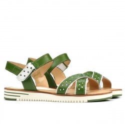 Sandale dama 5061 verde+alb