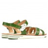 Women sandals 5061 green+white