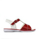 Small children sandals 40c patent red+white