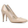 Women stylish, elegant shoes 1246 patent beige pearl