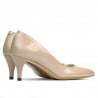 Women stylish, elegant shoes 1242 patent ivory