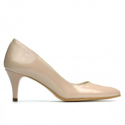 Women stylish, elegant shoes 1242 patent ivory