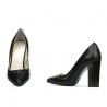 Pantofi eleganti dama 1275 negru satinat