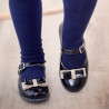 Small children shoes 51c patent black+beige