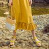 Women sandals 5061 yellow+white lifestyle