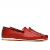 Women loafers, moccasins 6013 red