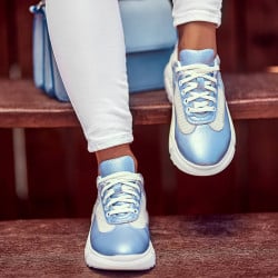 Pantofi sport dama 6015 bleu sidef combinat