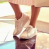Pantofi sport/casual dama 6010 alb sidef combinat