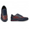 Teenagers stylish, elegant shoes 377 indigo+bordo
