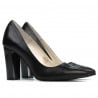 Pantofi eleganti dama 1261 negru satinat