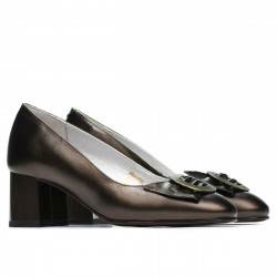 Women stylish, elegant shoes 1274 brown pearl