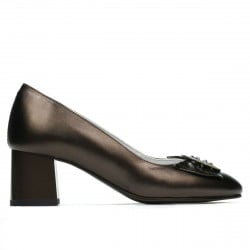 Women stylish, elegant shoes 1274 brown pearl