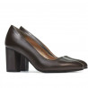 Women stylish, elegant shoes 1273 brown
