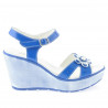 Women sandals 5006 patent blue