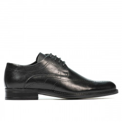 Men stylish, elegant shoes 907 black