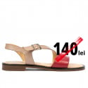 sandale dama 5070 rosu+pudra
