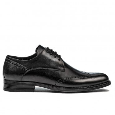 Men stylish, elegant shoes 908 black