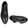 Men stylish, elegant shoes 908 black