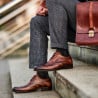 Men stylish, elegant shoes 907 a brown lifestyle