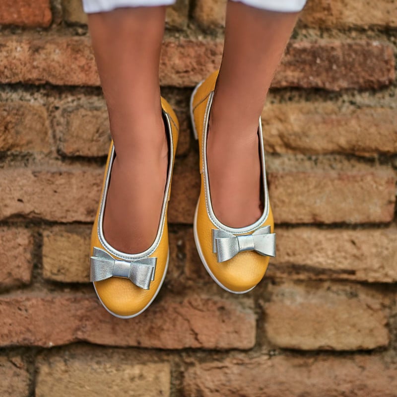 Pantofi copii 174 galben sidef combinat lifestyle