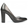 Women stylish, elegant shoes 1261 gray pearl