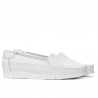 Women loafers, moccasins 6023 white