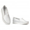 Women loafers, moccasins 6023 white
