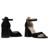 Women sandals 1280 black antilopa