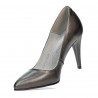 Women stylish, elegant shoes 1246 gray pearl