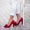Pantofi eleganti dama 1252 rosu antilopa lifestyle