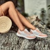 Pantofi sport dama 6024 pudra+alb lifestyle