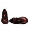 Women casual shoes 6026 bordo pearl combined