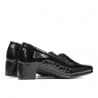 Women casual shoes 614 croco patent black