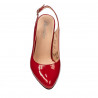 Women sandals 1236 patent red